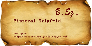 Bisztrai Szigfrid névjegykártya